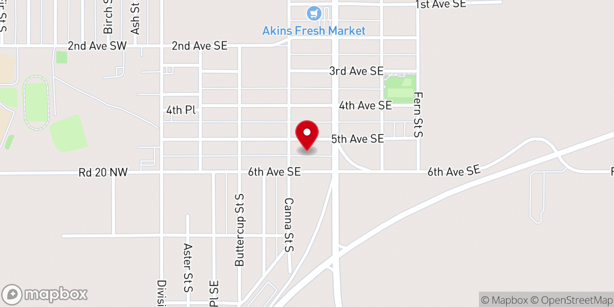 Map showing location of House of Prayer Slavic Baptist Church