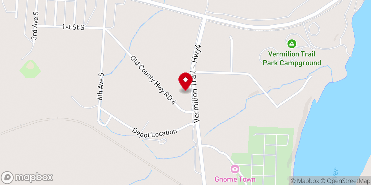 Map showing location of Biwabik Covenant Church