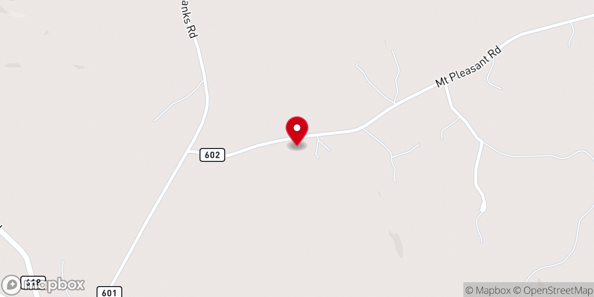 Map showing location of Mt Pleasant Baptist Church