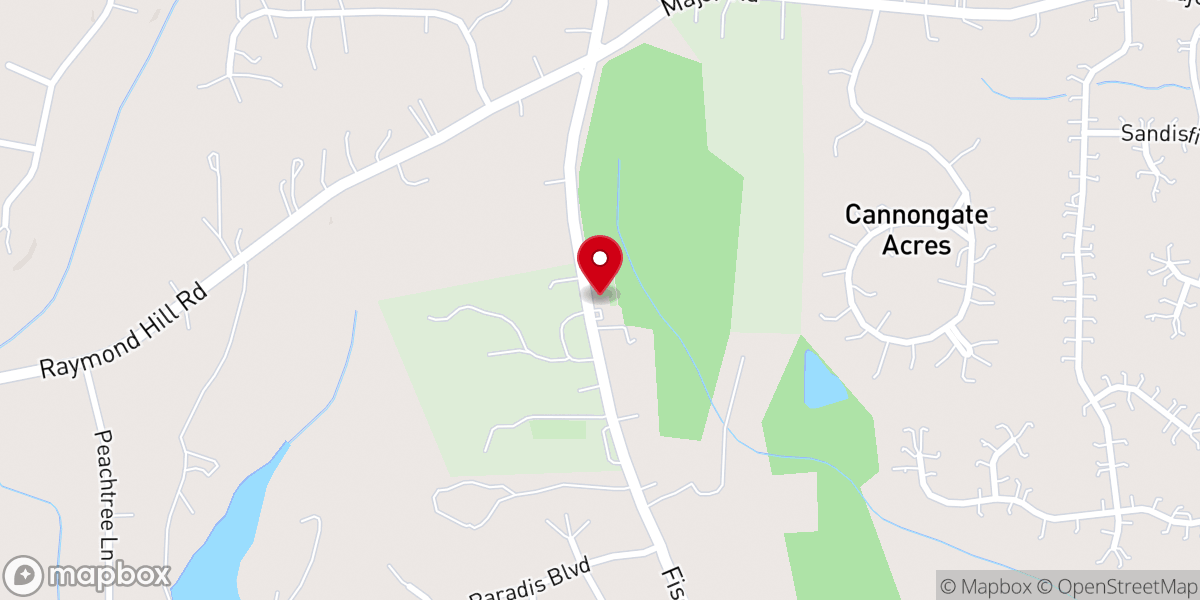 Map showing location of Rock Springs Baptist Church