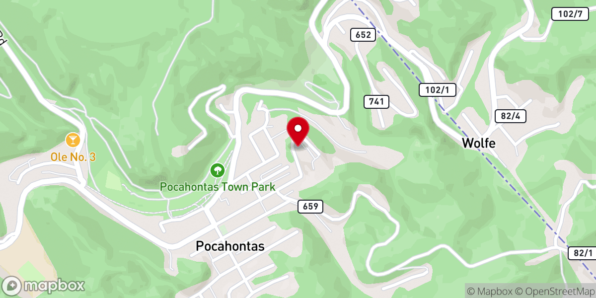 Map showing location of St. Elizabeth Roman Catholic Church