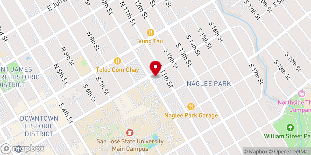 Map showing location of Grace Baptist Church