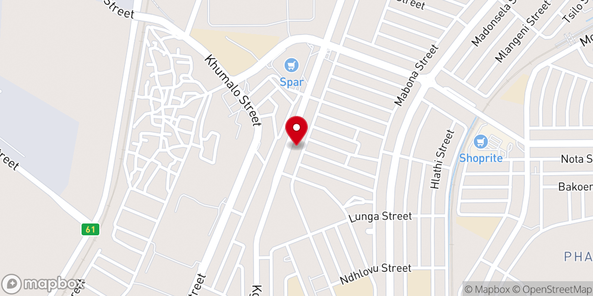 Map showing location of New Apostolic Church Katlehong