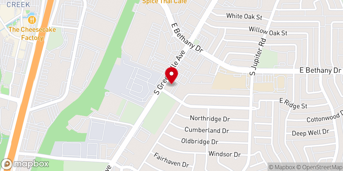 Map showing location of Christ the Servant Lutheran