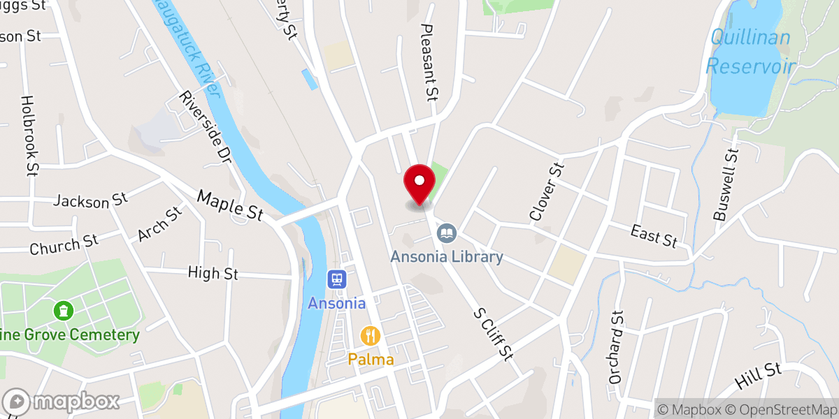 Map showing location of First Congregation Church