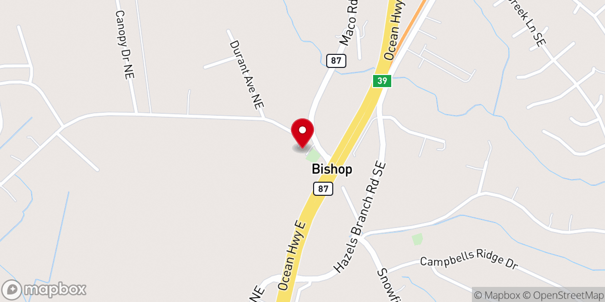 Map showing location of St James AME Zion Church