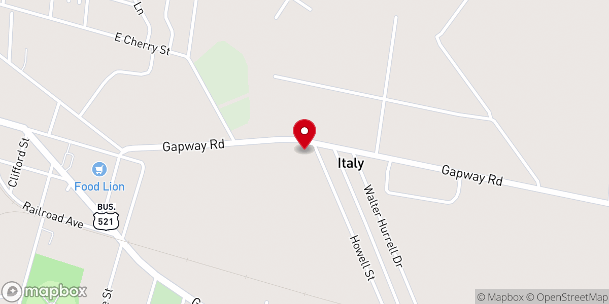 Map showing location of Calvary Missionary Baptist Church