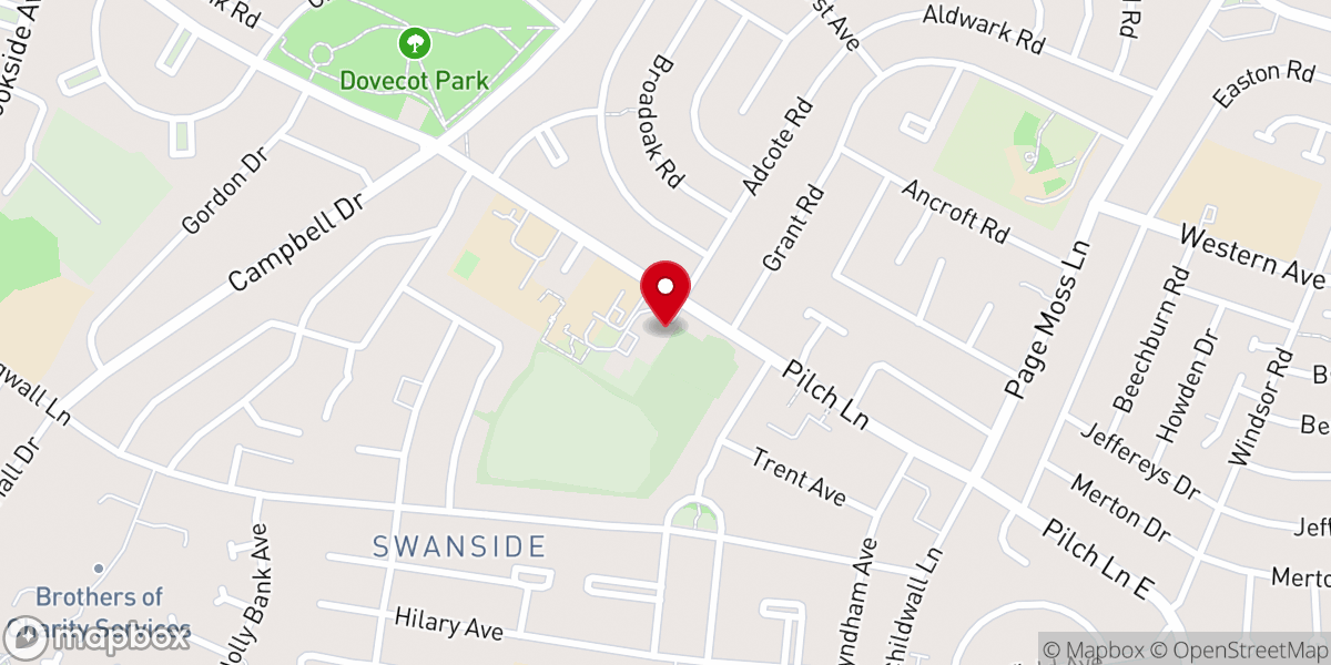 Map showing location of Saint Margaret Mary's Catholic Church