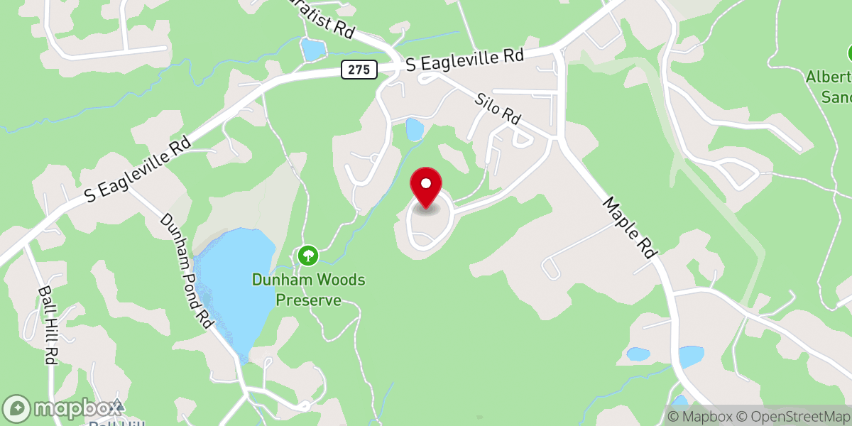 Map showing location of Mansfield Center for Nursing and Rehabilitation