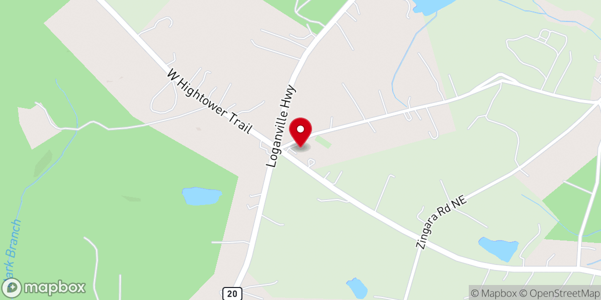 Map showing location of Hyde Chapel Baptist Church
