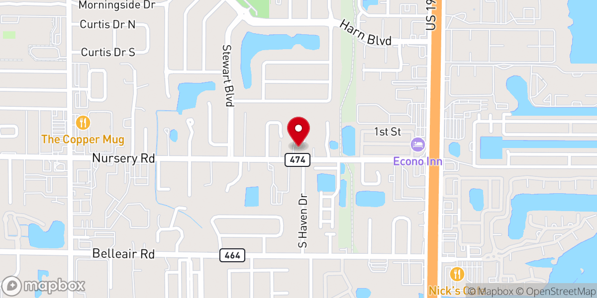 Map showing location of Unitarian Universalists of Clearwater