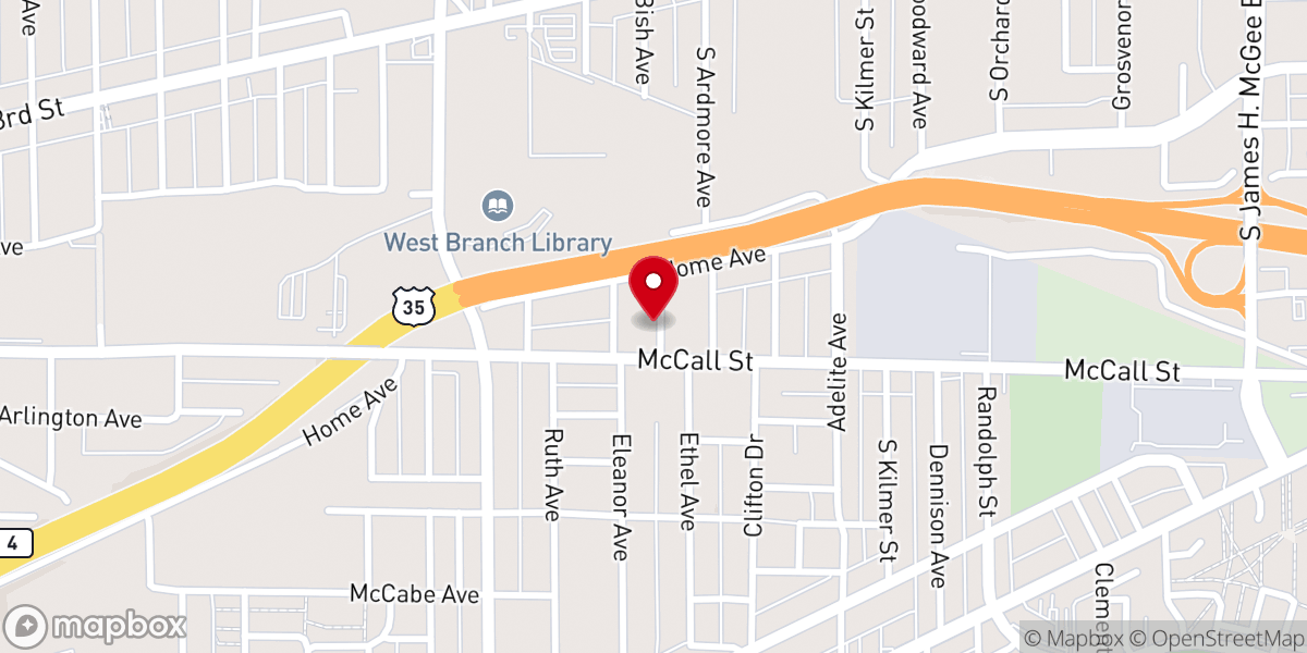 Map showing location of Church of God and Saints of Christ