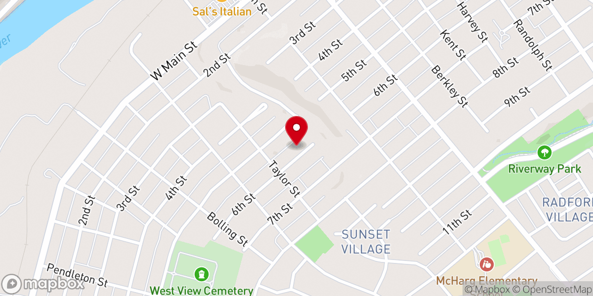 Map showing location of Church of God