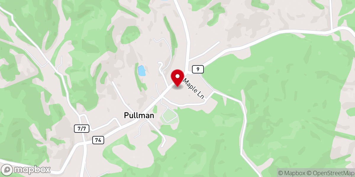 Map showing location of Pullman United Methodist Church