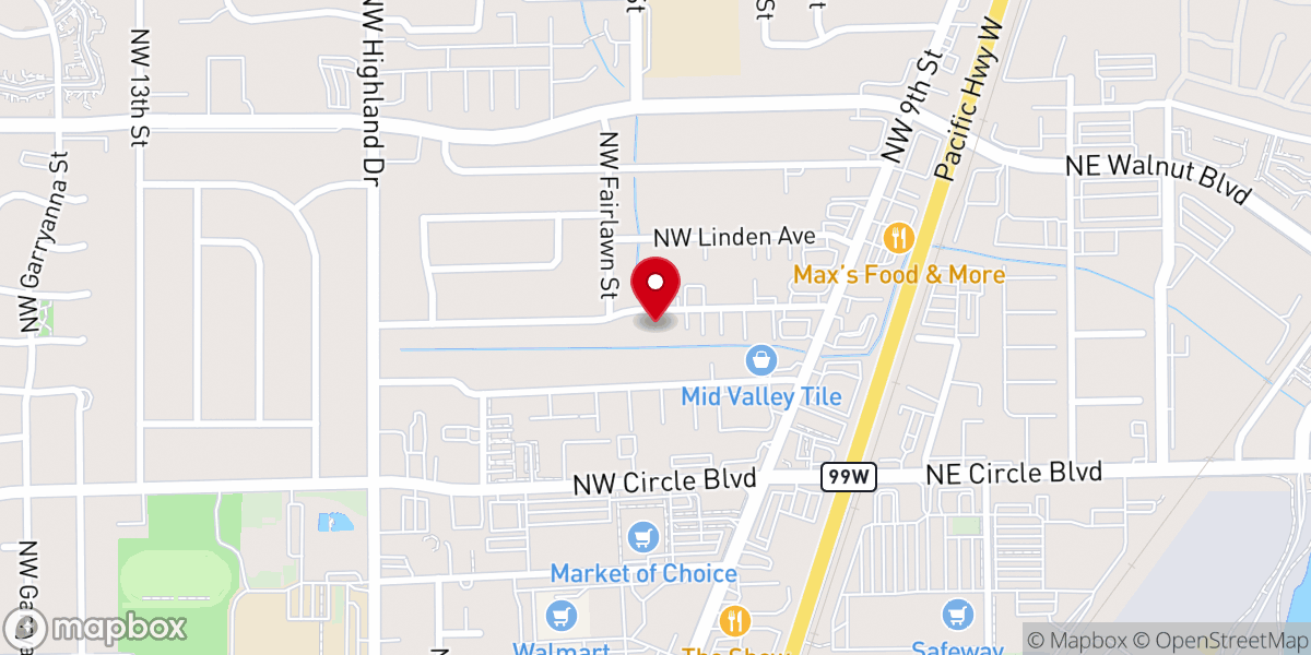 Map showing location of Trinity Mission Pentecostal Church of God