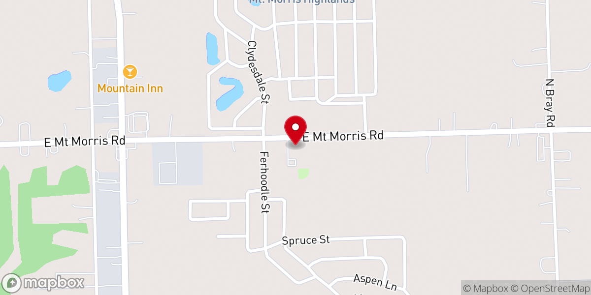 Map showing location of Mt. Morris Chapel