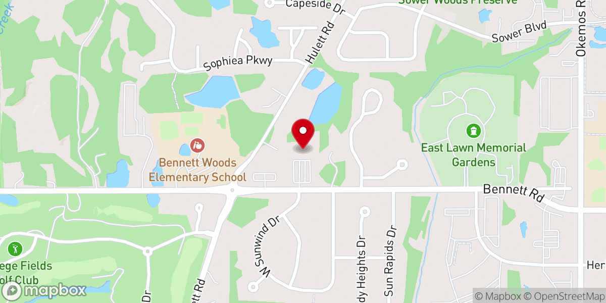 Map showing location of 2|42 Community Church | Lansing Campus