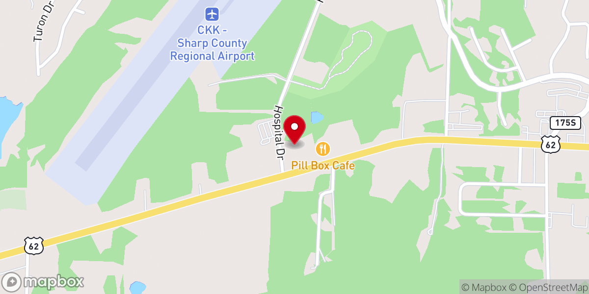 Map showing location of Abundant Life Church