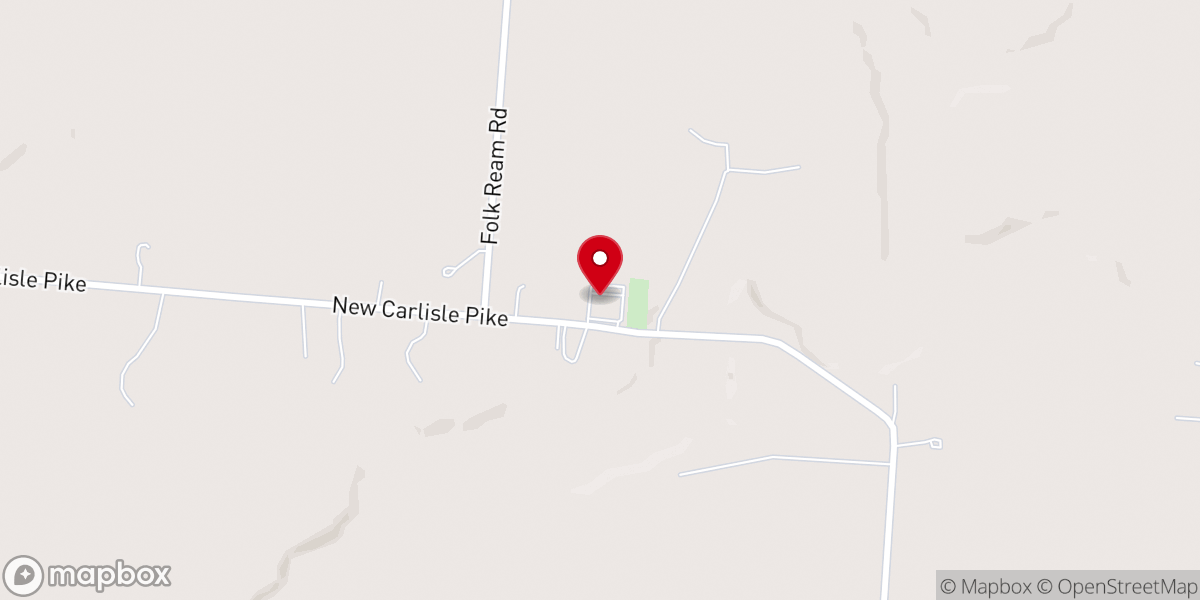 Map showing location of Bethel Baptist Church