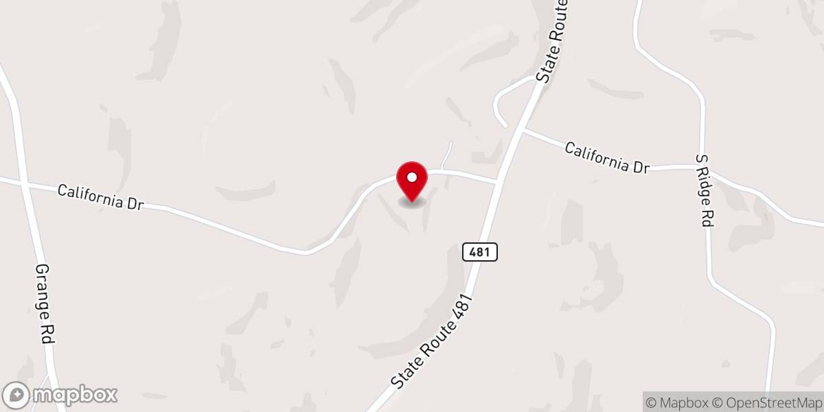 Map showing location of Grace Methodist Church Coal Center
