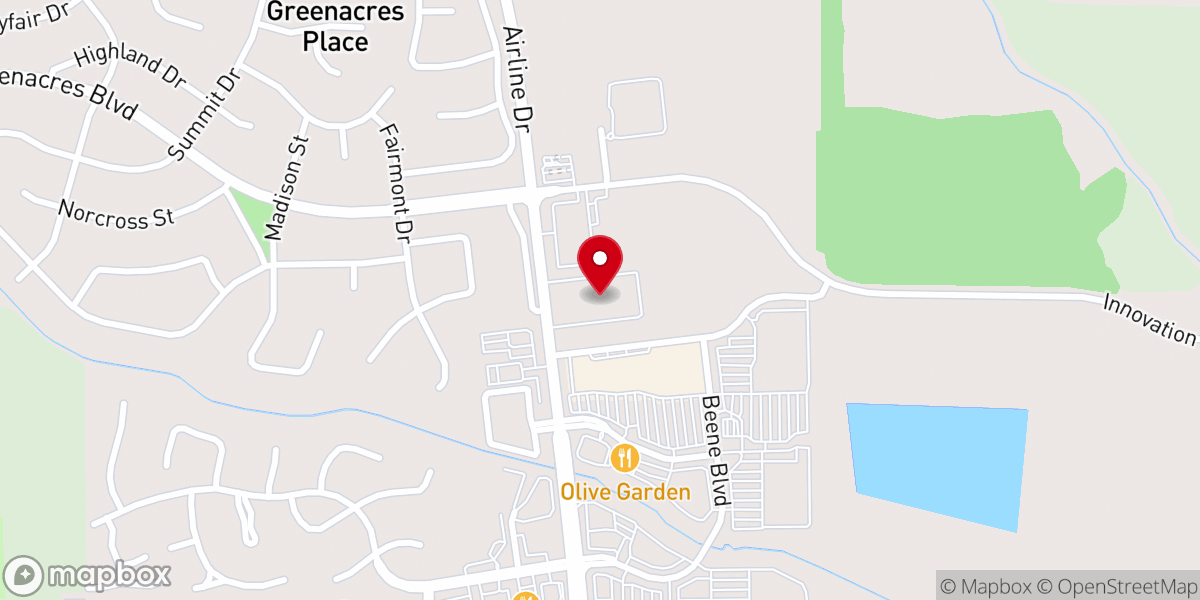 Map showing location of Asbury United Methodist Church