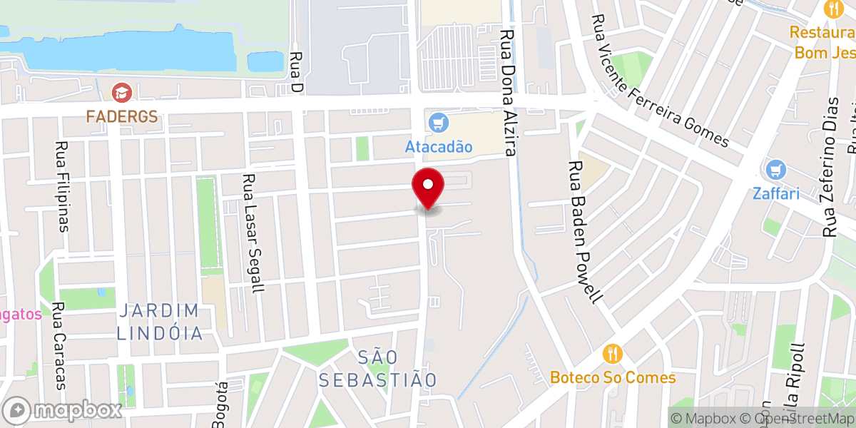 Map showing location of Igreja Nossa Senhora do Caravaggio