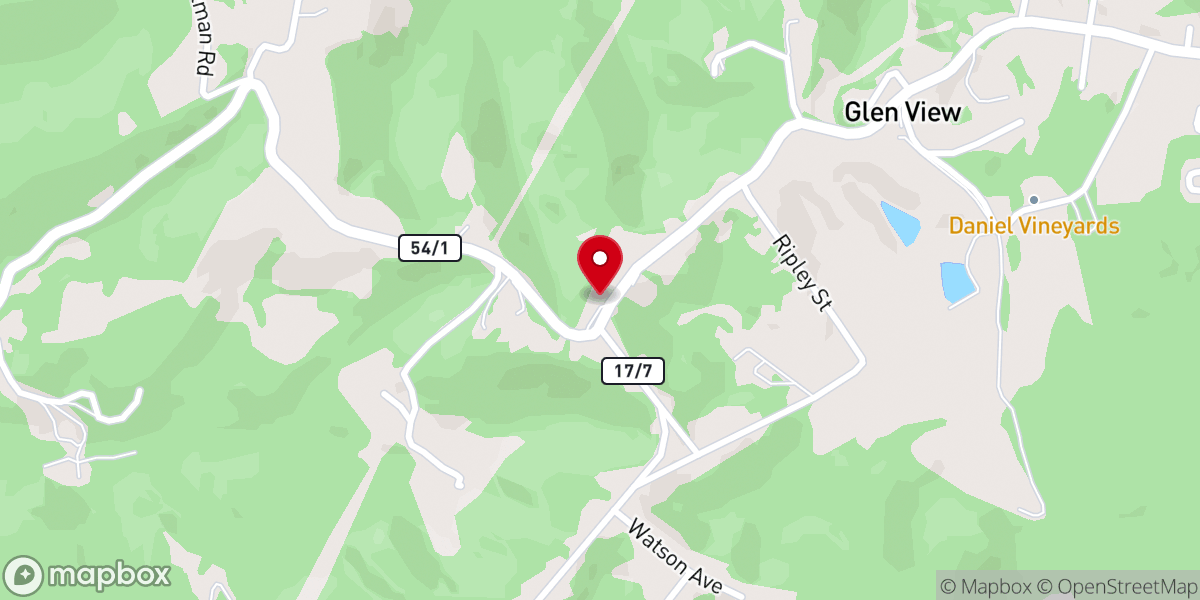 Map showing location of Glen View Independent Baptist