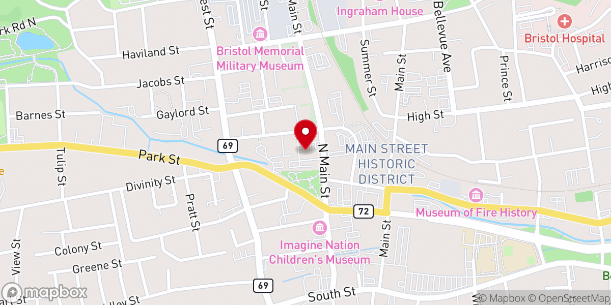 Map showing location of House of fire Ministries