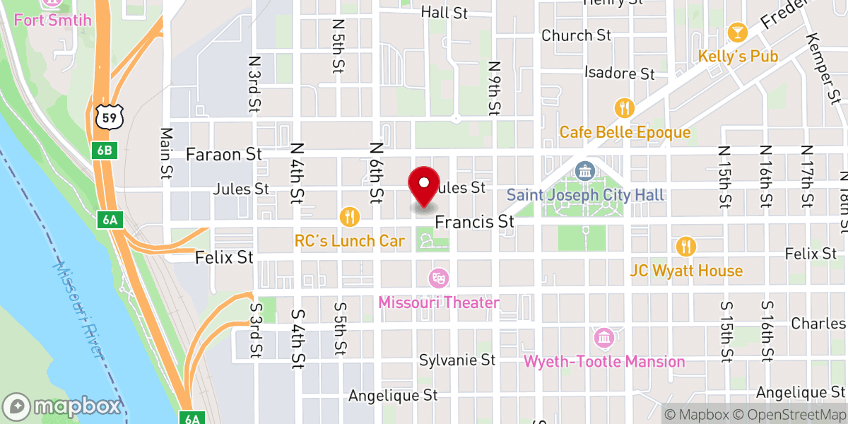 Map showing location of Christ Episcopal Church