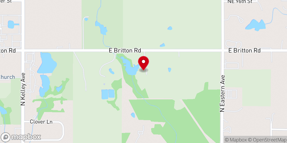 Map showing location of The Red Barn on Waldo's Pond