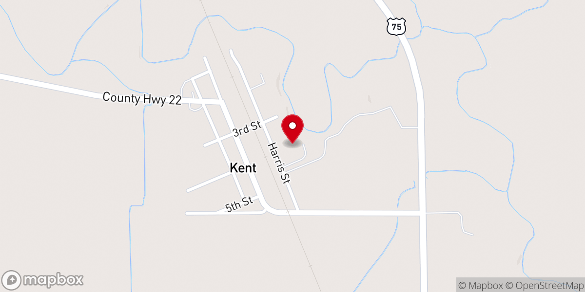 Map showing location of St Thomas Catholic Church