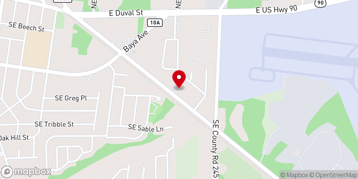 Map showing location of Abundant Life Church