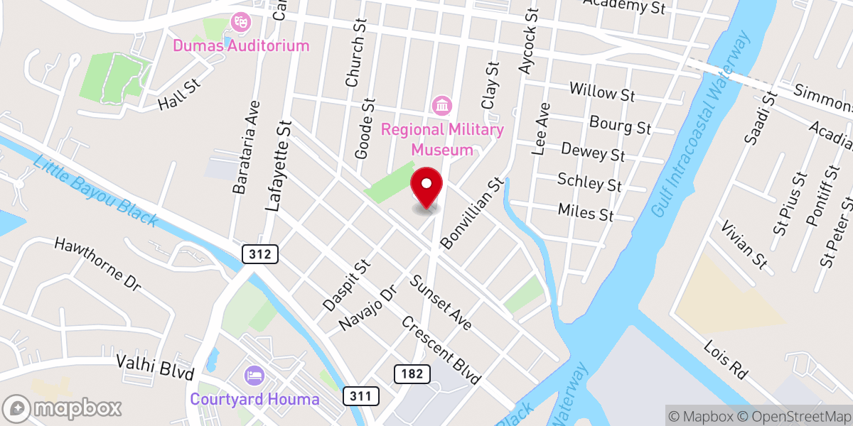 Map showing location of First Pentecostal Church