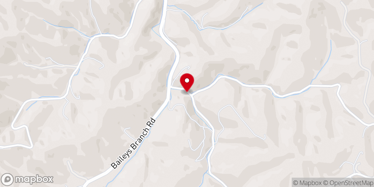 Map showing location of Laurel Fork Church