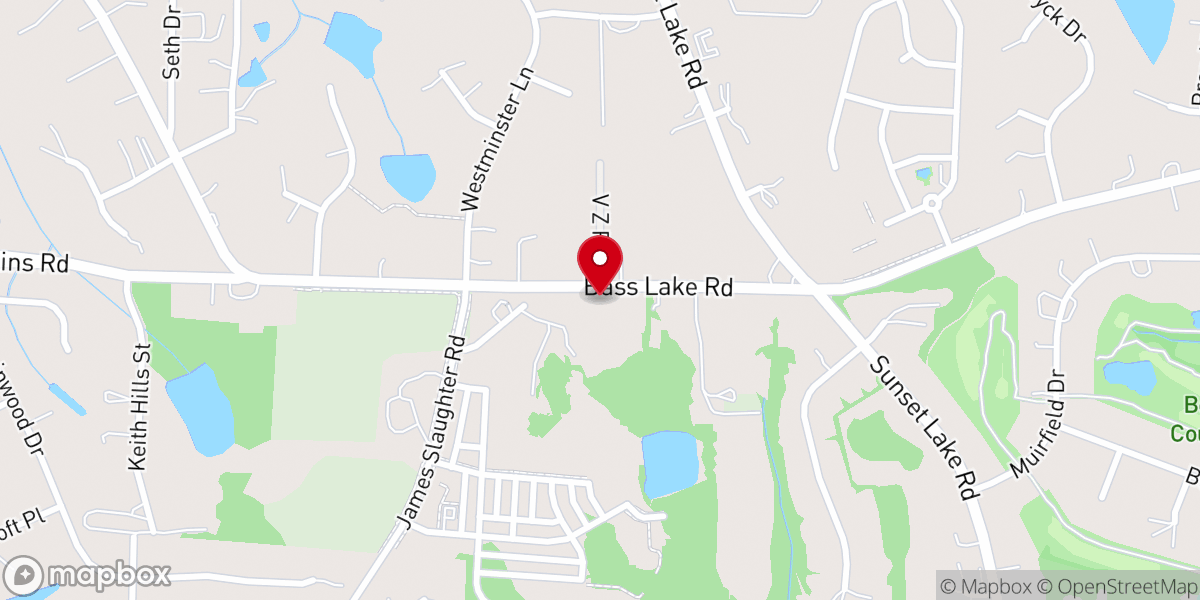 Map showing location of South Wake Reformed Presbyterian Church