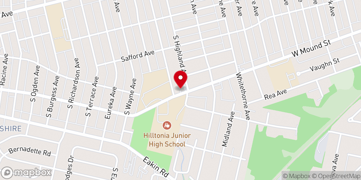 Map showing location of Columbus Temple
