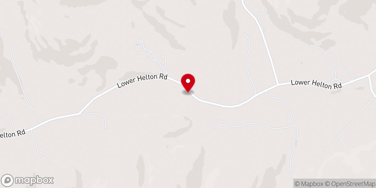Map showing location of Helton Creek Baptist Church