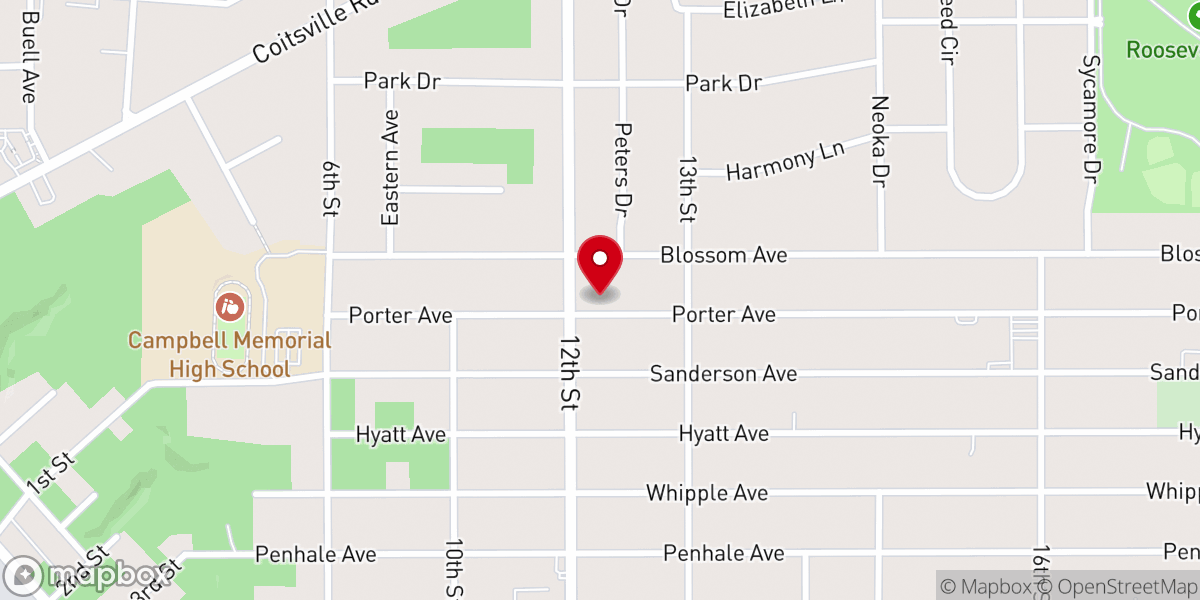 Map showing location of Archangel Michael Greek Orthodox Church