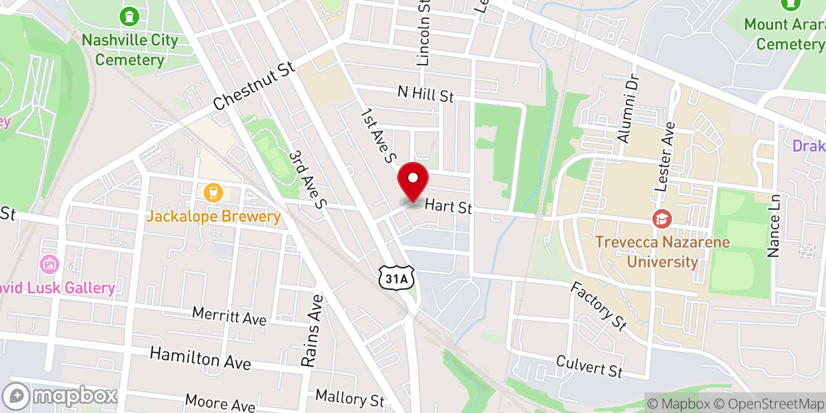 Map showing location of Morning Star Missionary Baptist Church