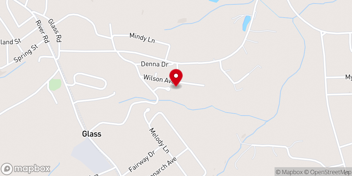 Map showing location of Evergreen Baptist Church
