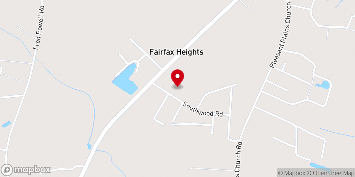 Map showing location of Crossroads Church