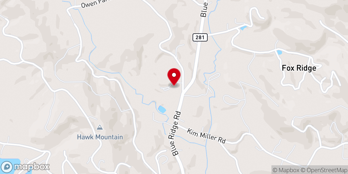 Map showing location of North Toxaway Baptist Church