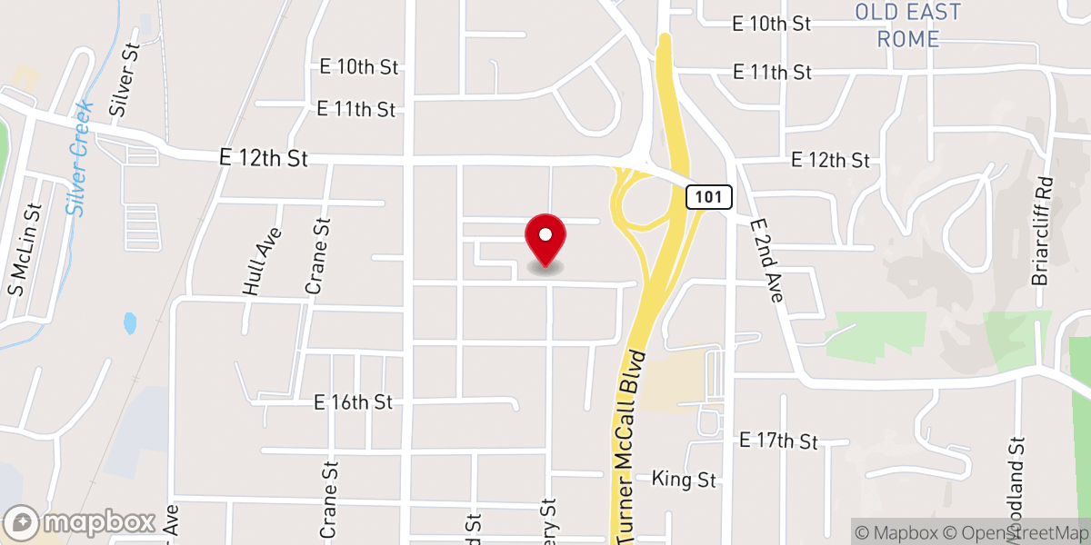 Map showing location of Greater Mount Calvary Baptist Church