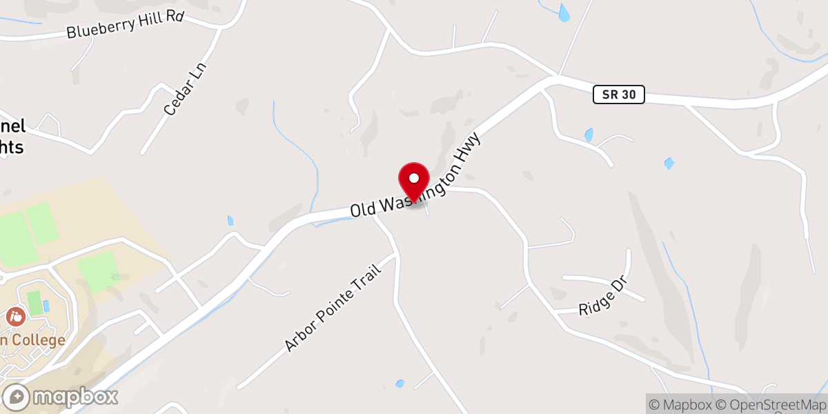 Map showing location of Kelly Grove Baptist Church