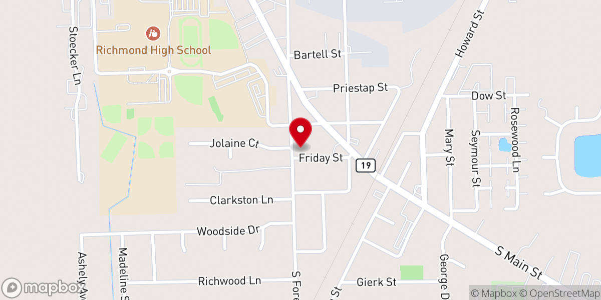Map showing location of Grace Community Church