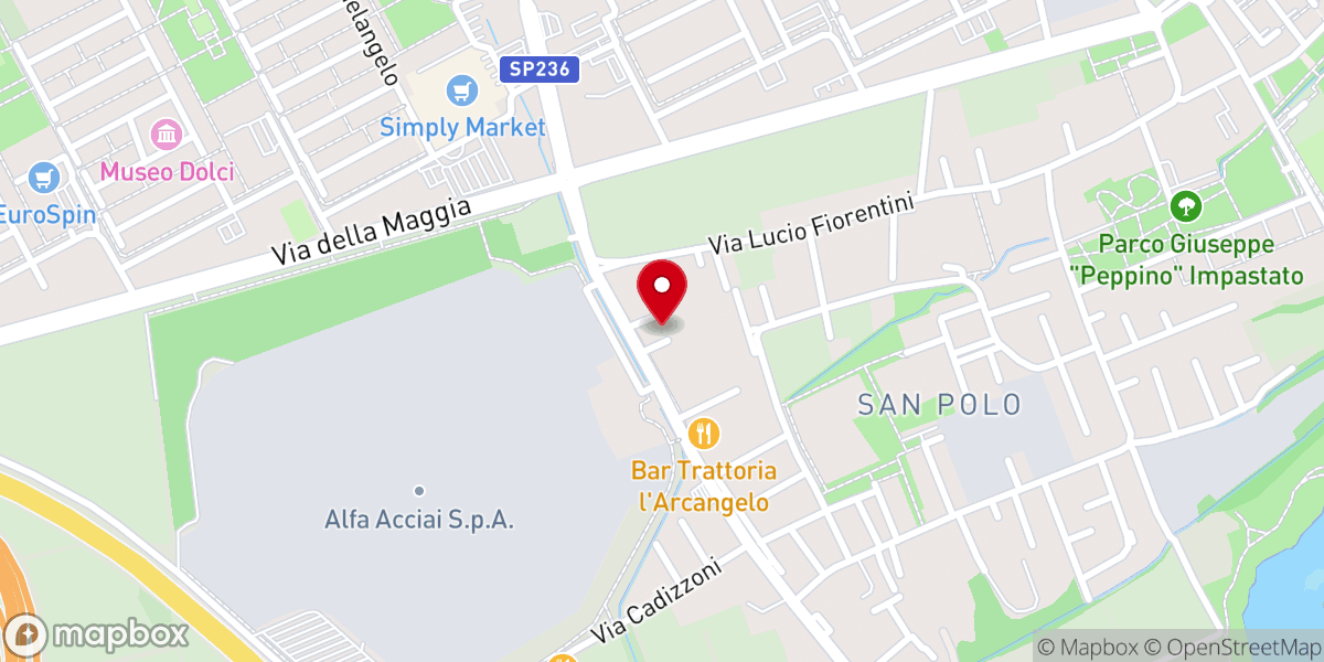 Map showing location of Chiesa di San Polo