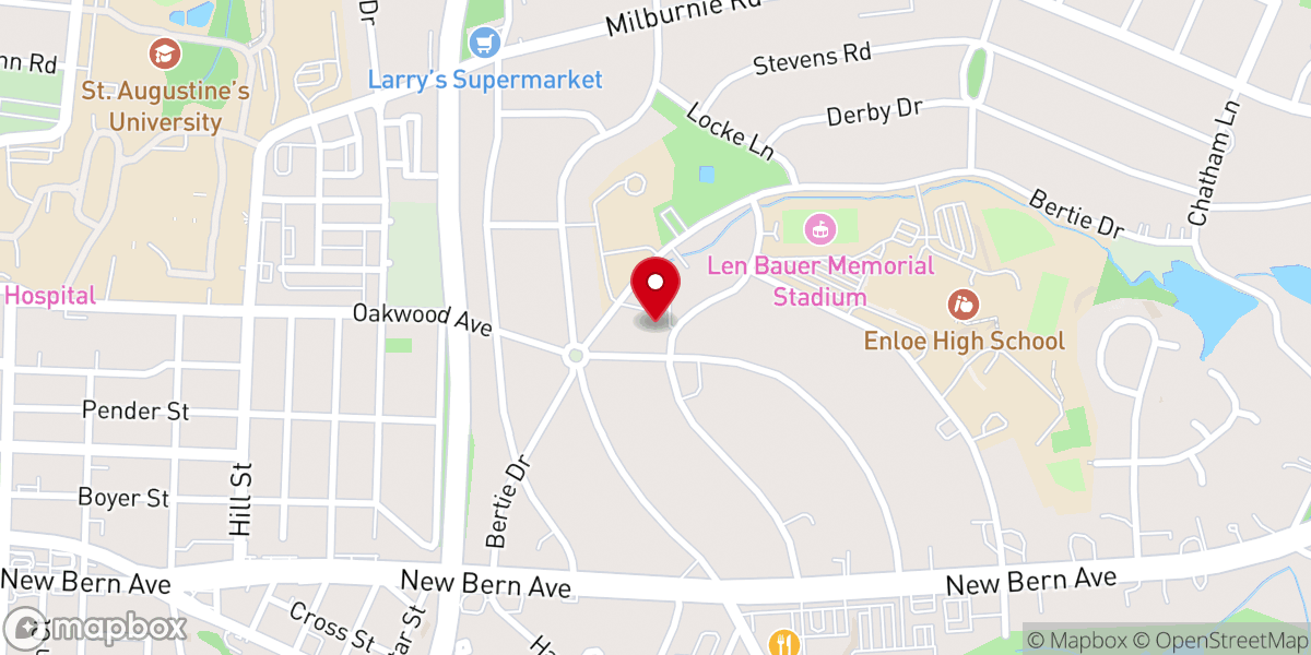 Map showing location of Fellowship Raleigh Church