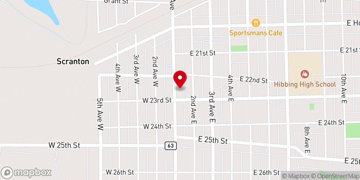 Map showing location of Express Print