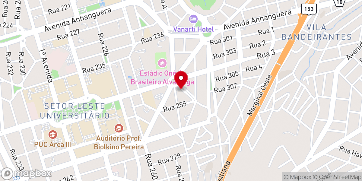Map showing location of Igreja Batista do Setor Universitário
