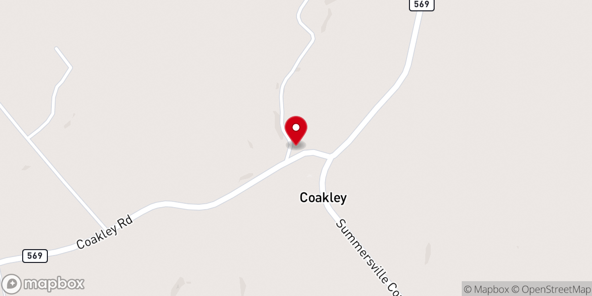 Map showing location of Pleasant Valley Church